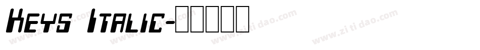 Keys Italic字体转换